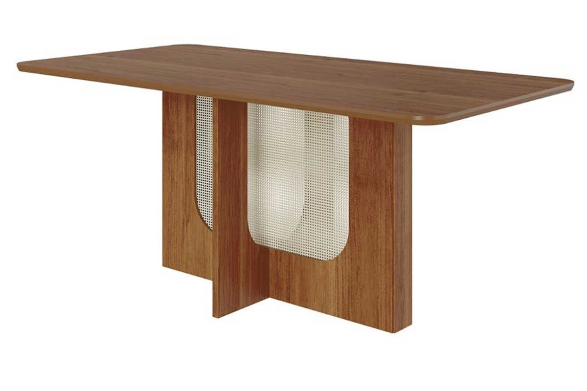 Mesa Jantar Louise c/Tampo Madeirado 180x90cm Cinamomo Cimol
