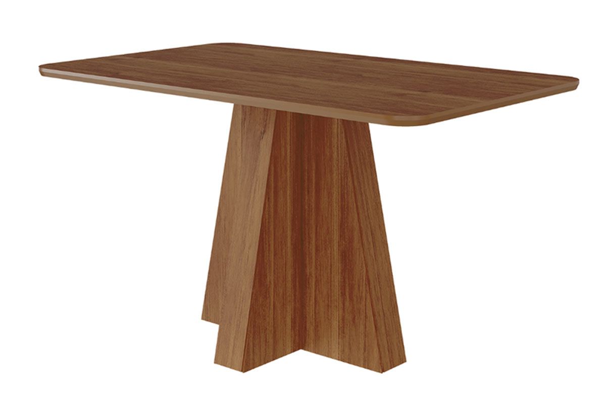 Mesa Jantar Ariela c/Tampo Madeirado 130x80cm Cinamomo Cimol