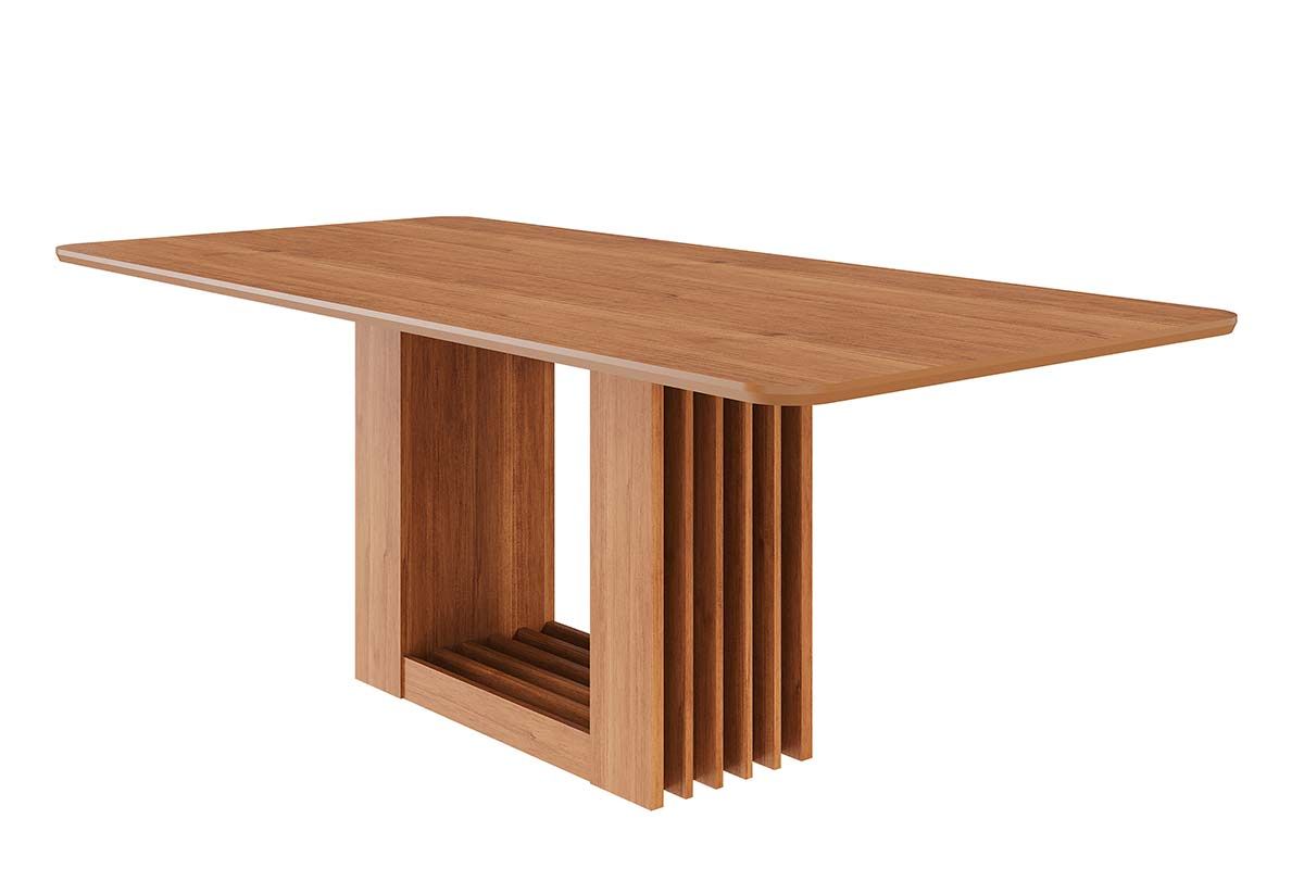 Mesa Jantar Ariela c/Tampo Madeirado 210x100cm Cimol