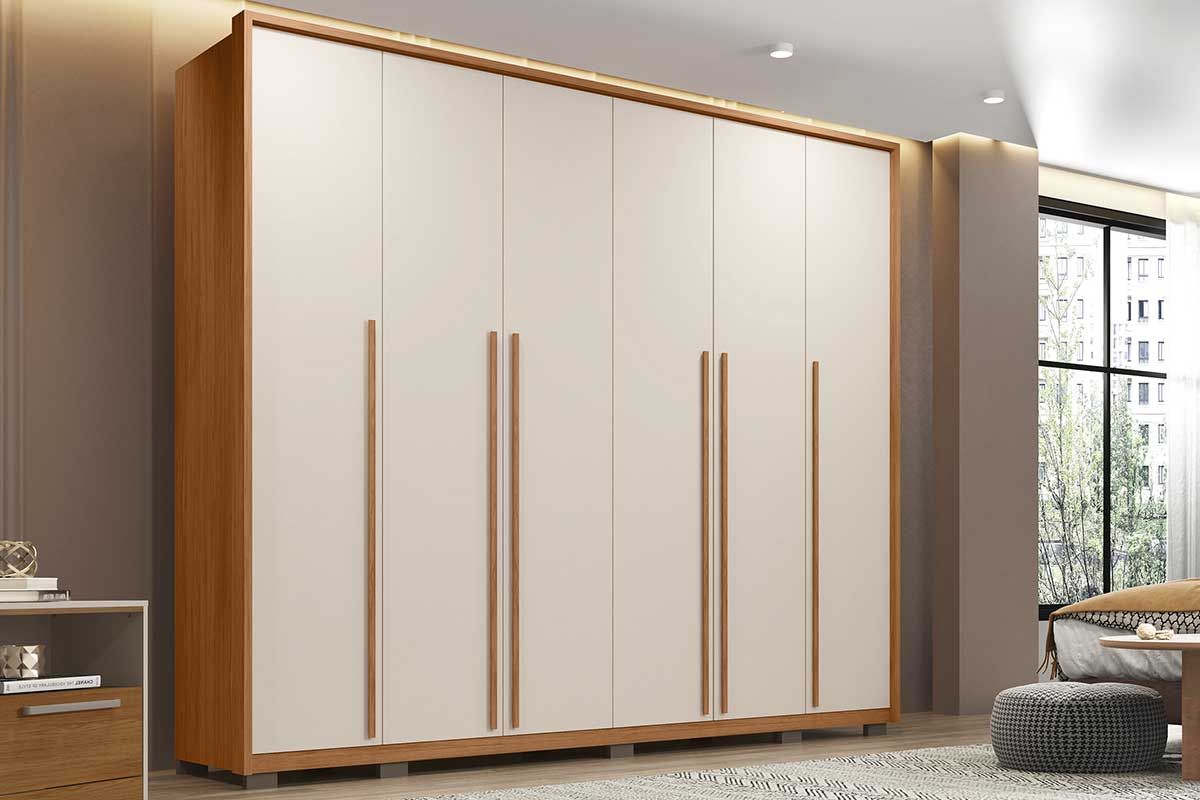 Guarda Roupa Casal 6 Portas e 6 Gavetas Milanus Caemmun