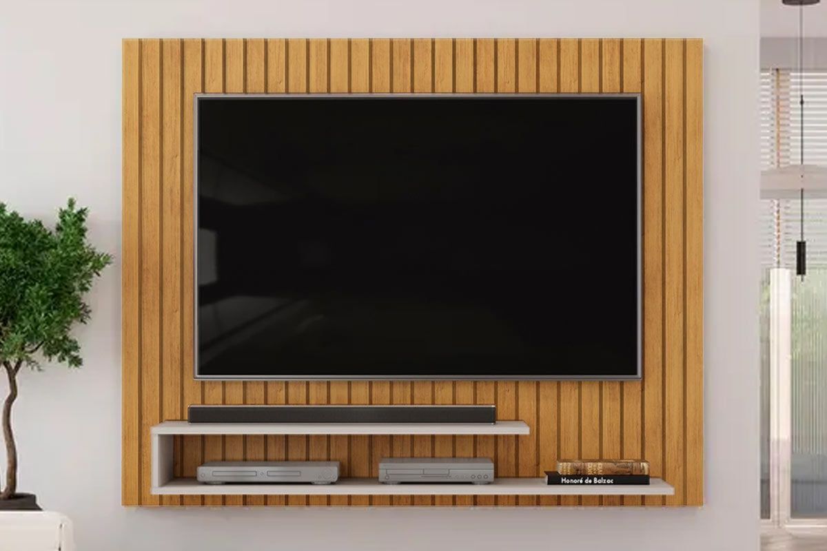 Painel Home p/ TV até 55 Pol Ripe 134x108cm DJ Móveis