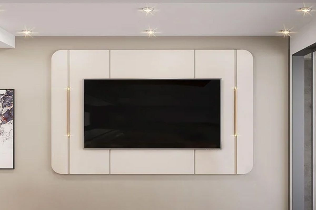 Painel Home p/ TV até 65 Pol Adele 180x132cm Cedro DJ Móveis