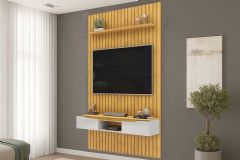 Rack Bancada c/Painel p/ TV Isac143x240cm - DJ Móveis