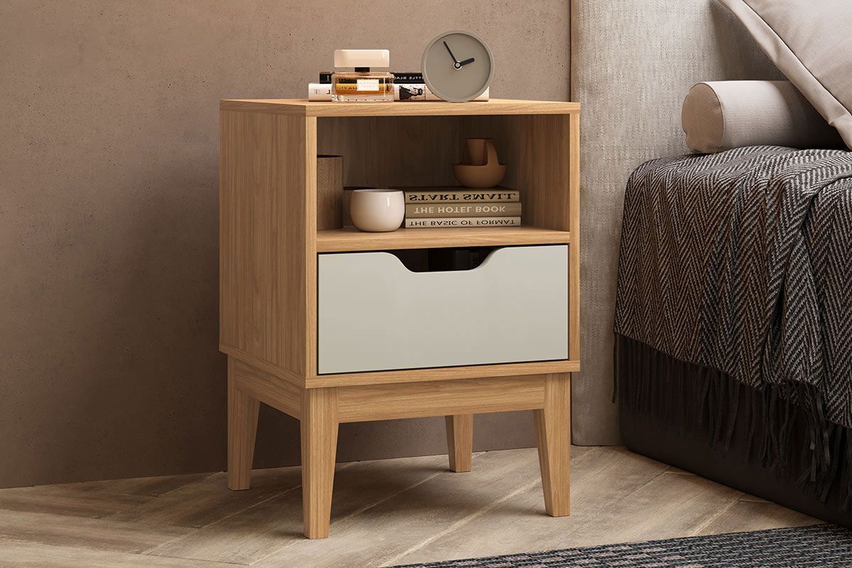 Mesa Cabeceira MB 1095 c/1 Gaveta Movelbento