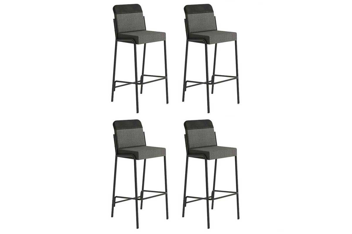 Banqueta Sala de Jantar Duo 1753 Kit 4 Un - Carraro
