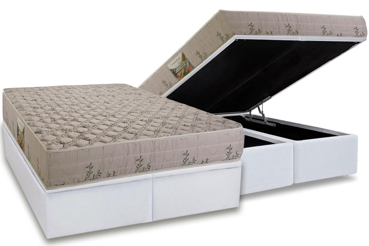 Cama Box Baú Filhão +Colchão Espuma D33 Cannes Herval