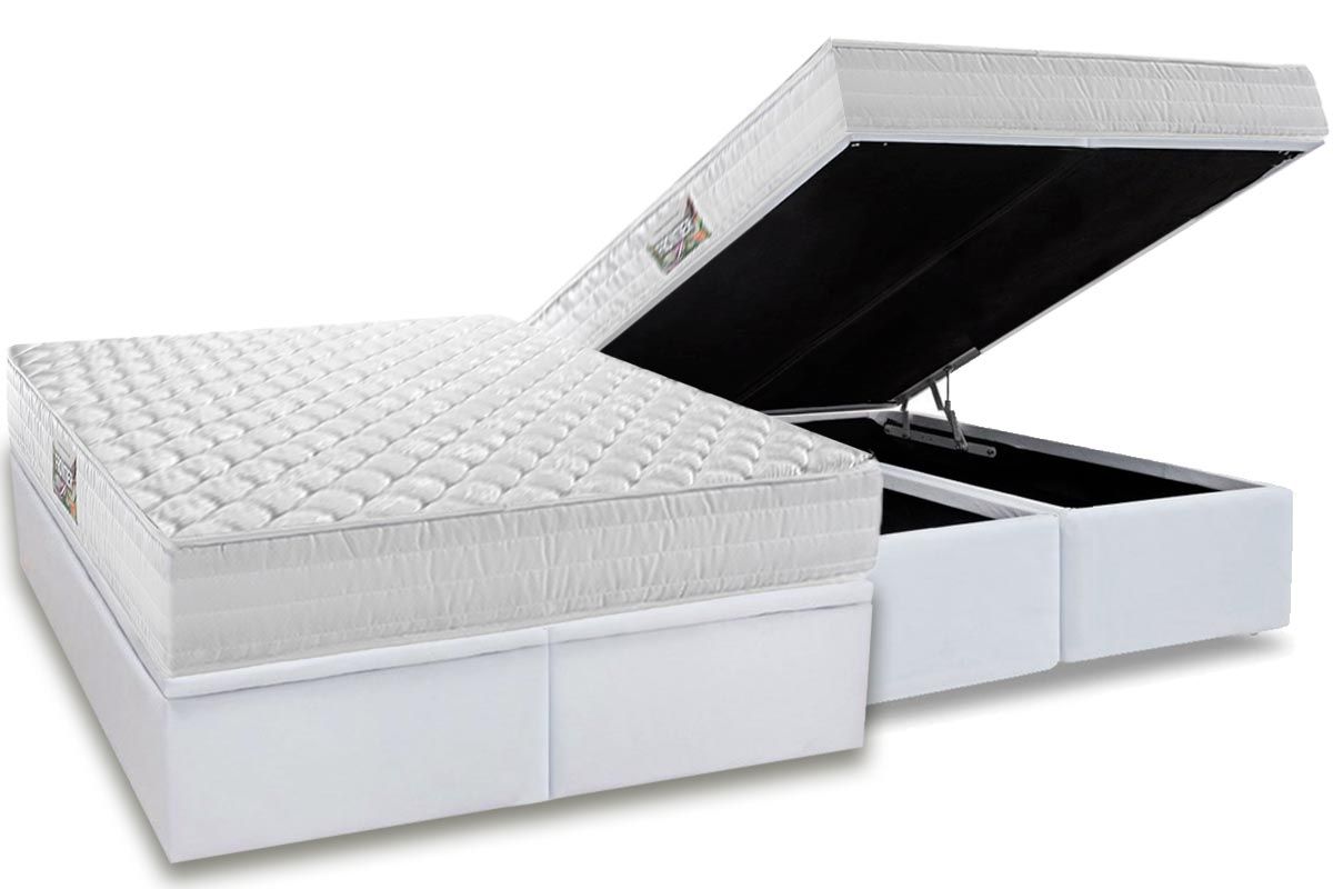 Cama Box Baú CRC +Colchão Ortopédico Frontier Herval