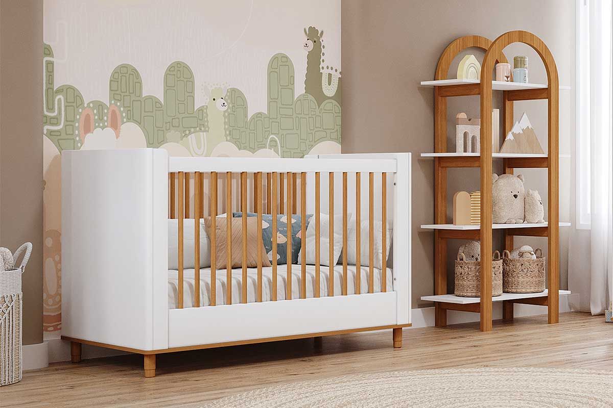 Quarto Infantil Completo Cupcake 2 Peças (Berço+Estante) QI104 - Permóbili Baby