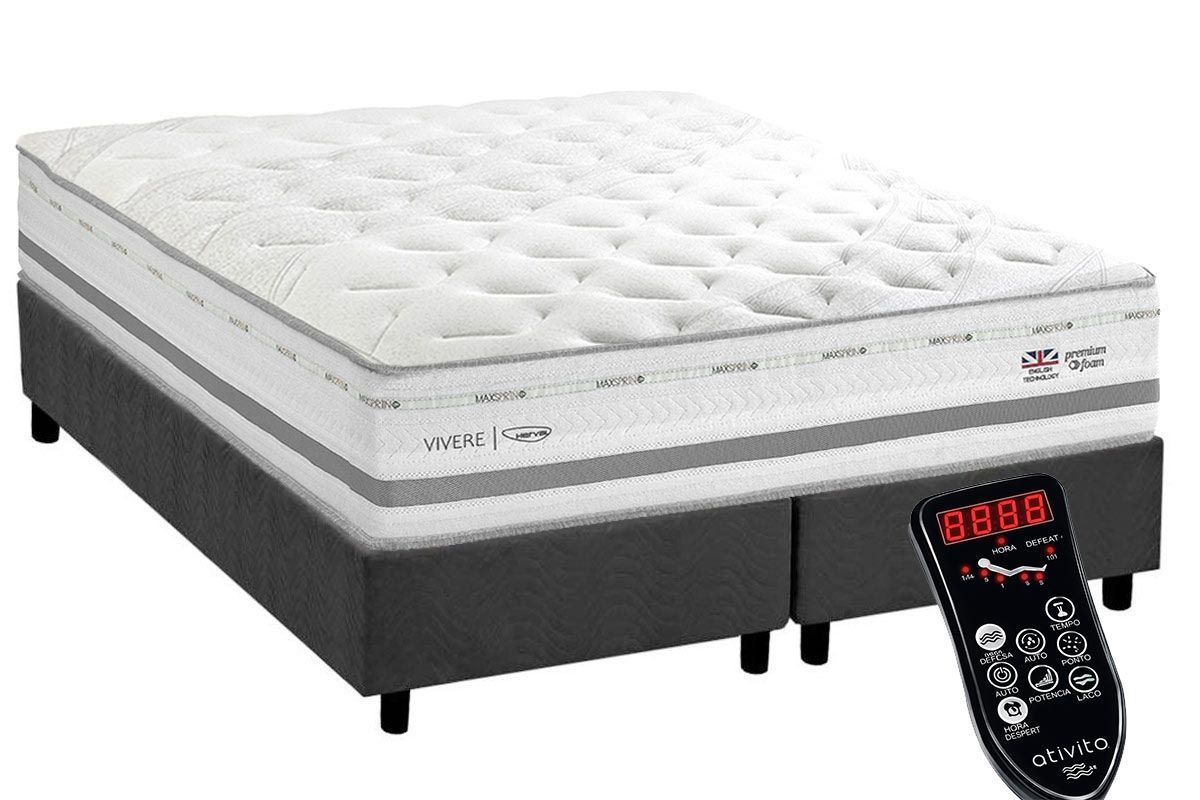 Cama Box CRC +Colchão c/Massagem Roma C1756 Herval