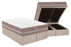 Cama Box Baú Filhão +Colchão Molas Livorno Herval