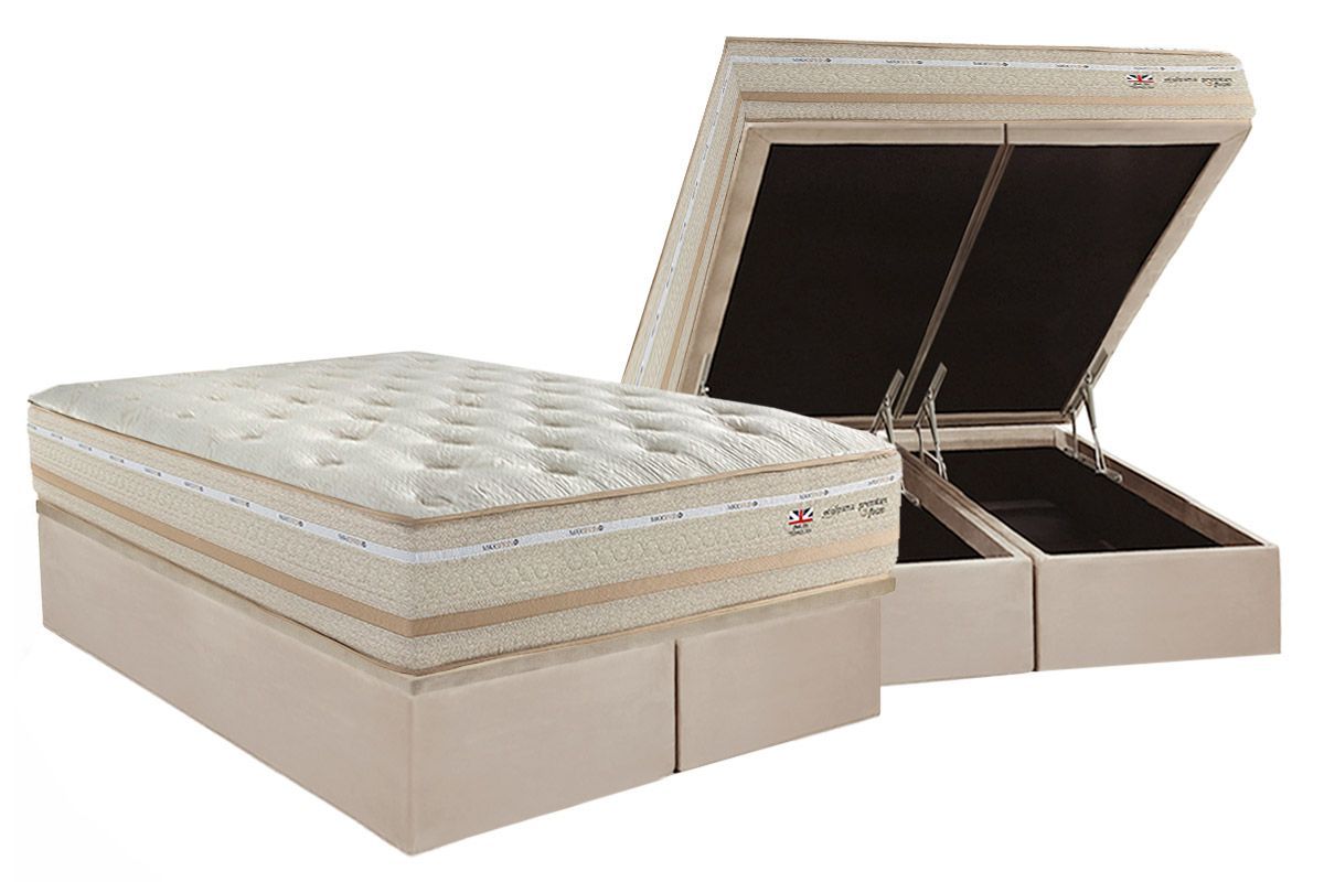 Cama Box Baú CRC +Colchão Molas C1626 Herval