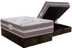 Cama Box Baú Filhão +Colchão Espuma D33 LongLive Herval