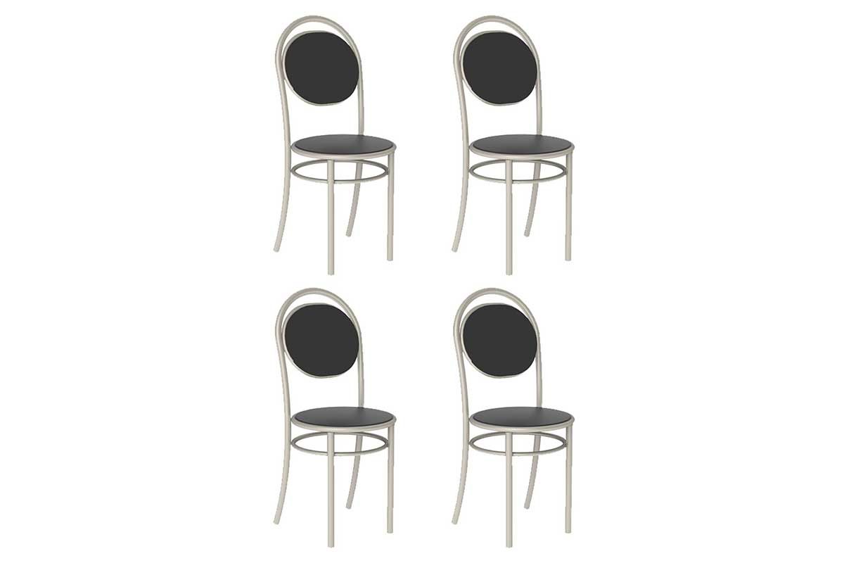 Cadeira Sala de Jantar 190 Aço Kit 4 Uni - Carraro