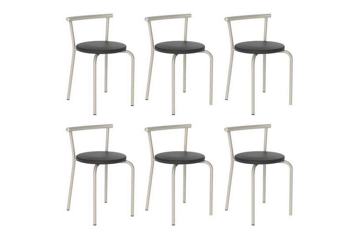 Banqueta Sala de Jantar 105 Kit 6 Uni - Carraro