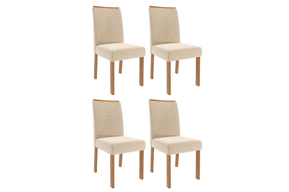Cadeira Jantar Clarice Wood Kit 4 Un Cimol