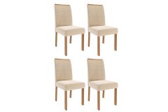 Cadeira Jantar Clarice Wood Kit 4 Un Cimol