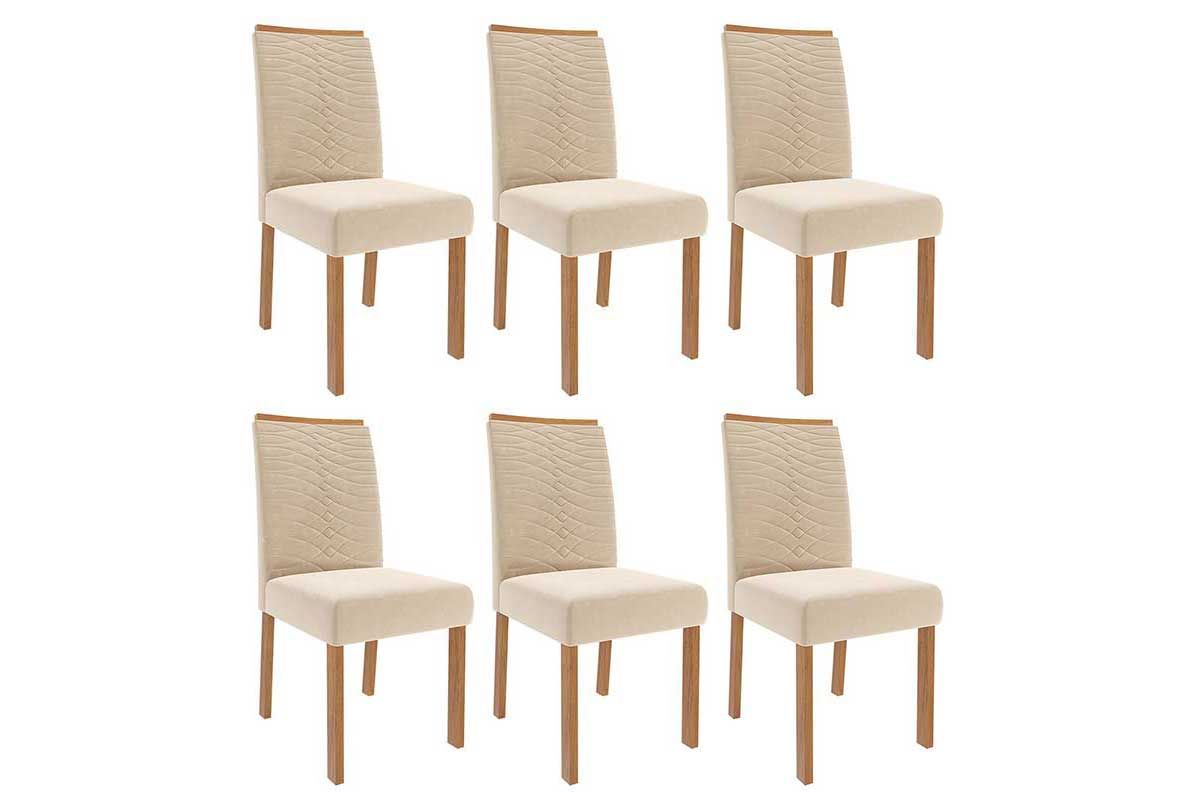 Cadeira Jantar Clarice Wood Kit 6 Un Cimol