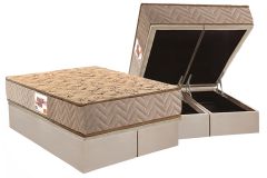 Cama Box Baú Filhão +Colchão Ortopédico Royalle Paropas
