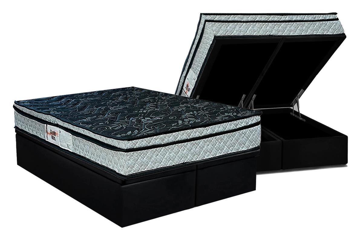 Cama Box Baú CRC +Colchão D28 Conforto Firme Paropas