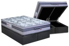 Cama Box Baú Filhão +Colchão Molas Supremo Paropas
