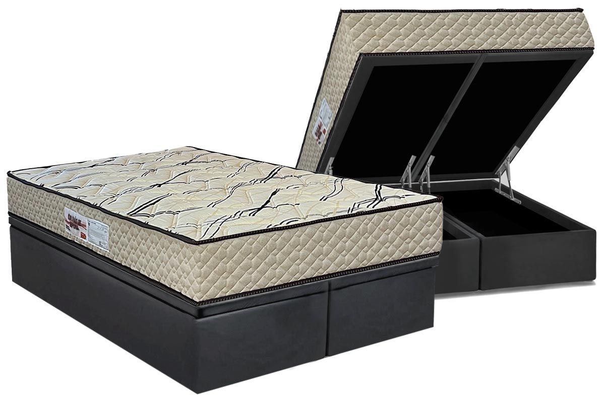 Cama Box Baú CRC +Colchão Ortopédico MaxSono Paropas