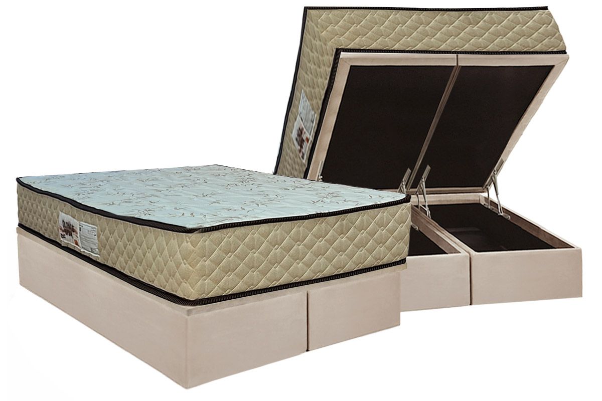 Cama Box Baú CRC +Colchão Ortopédico Sofistic Paropas