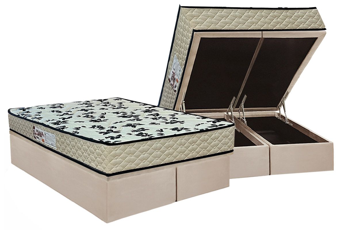 Cama Box Baú Filhão +Colchão D33 Pasquale Wave Paropas