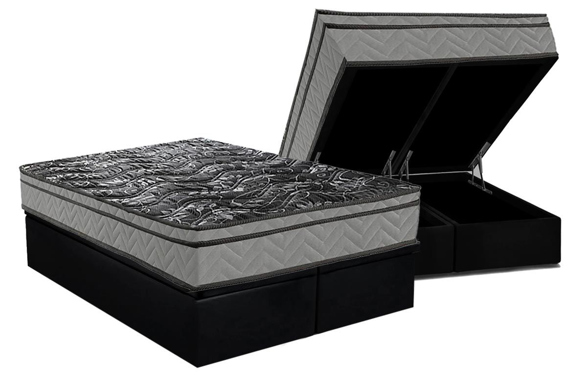 Cama Box Baú CRC +Colchão Ortopédico Ultra Paropas