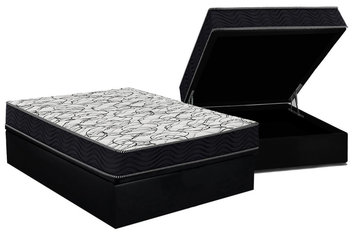 Cama Box Baú CRC +Colchão D45 Airtech150 Ortobom