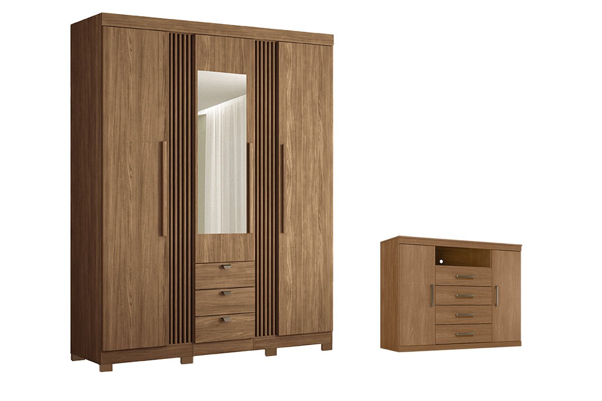 Conjunto Quarto Guarda Roupa + Cômoda QC235 S. Andirá