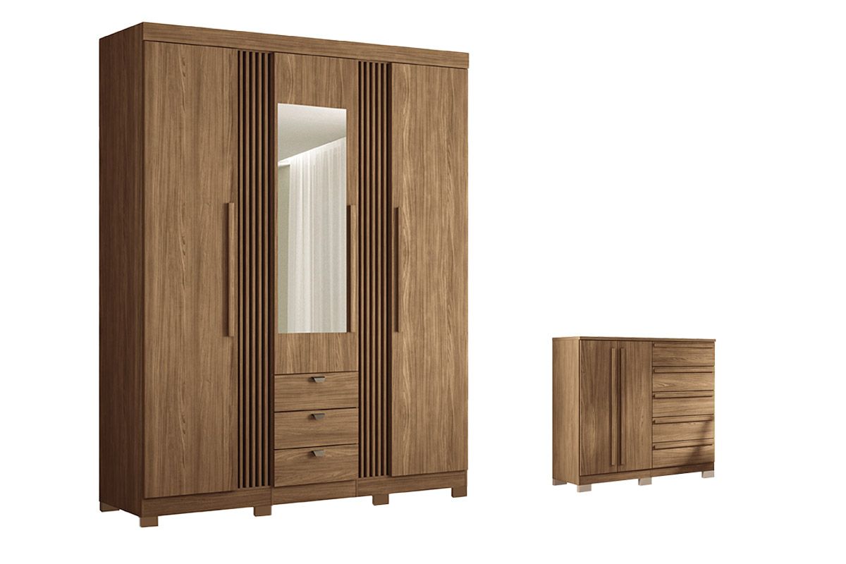 Conjunto Quarto Guarda Roupa + Cômoda QC236 S. Andirá