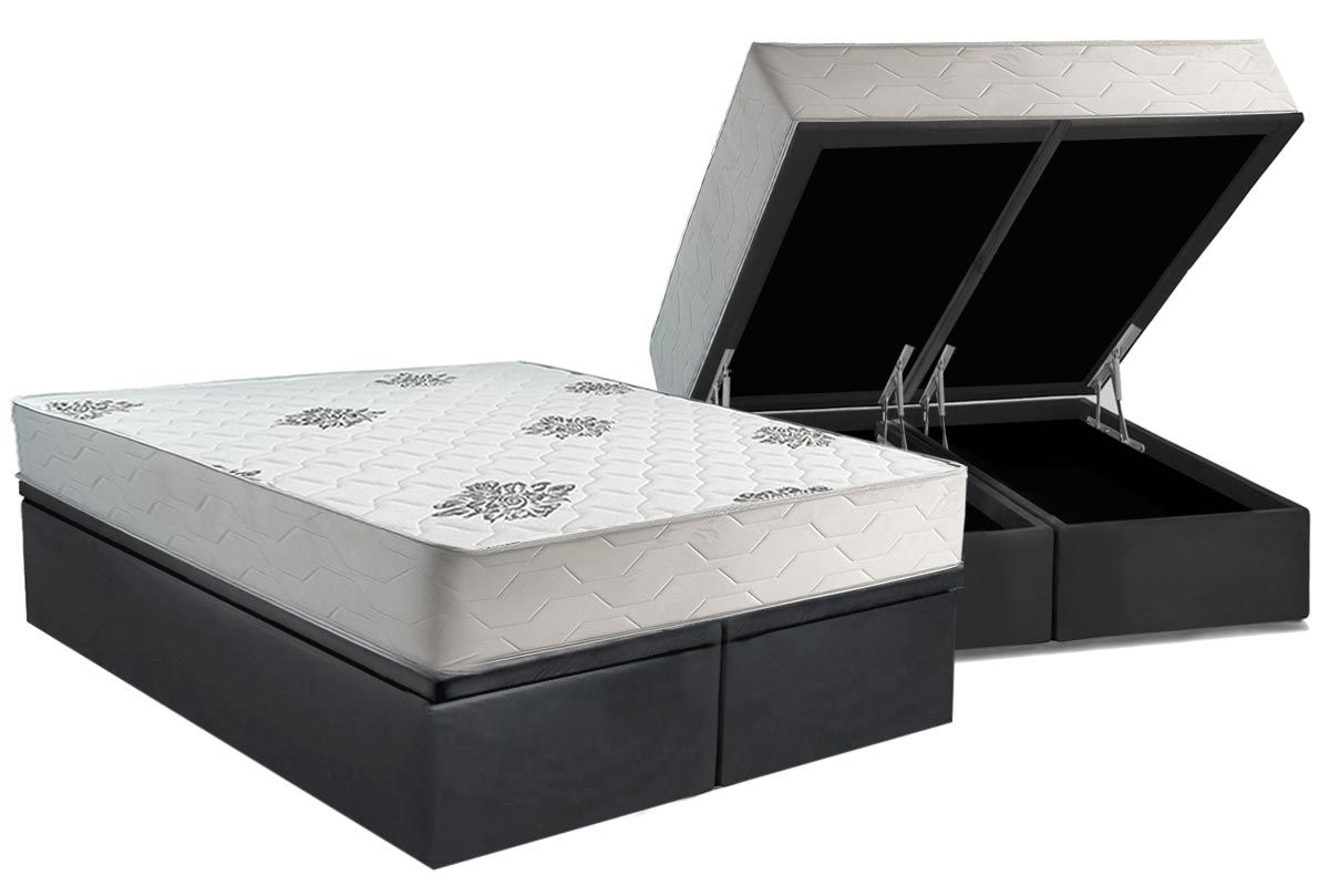 Cama Box Baú CRC +Colchão Ortopédico Comfort Inovaflex