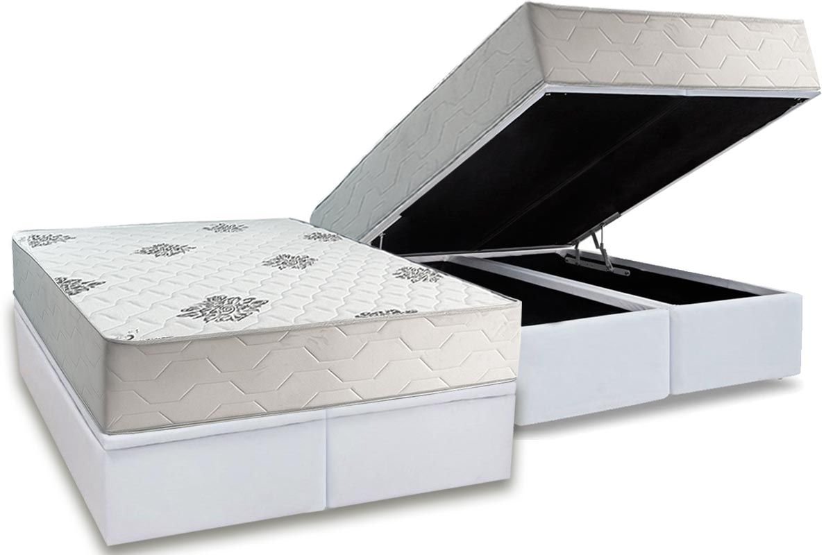 Cama Box Baú CRC +Colchão Ortopédico Premium Inovaflex