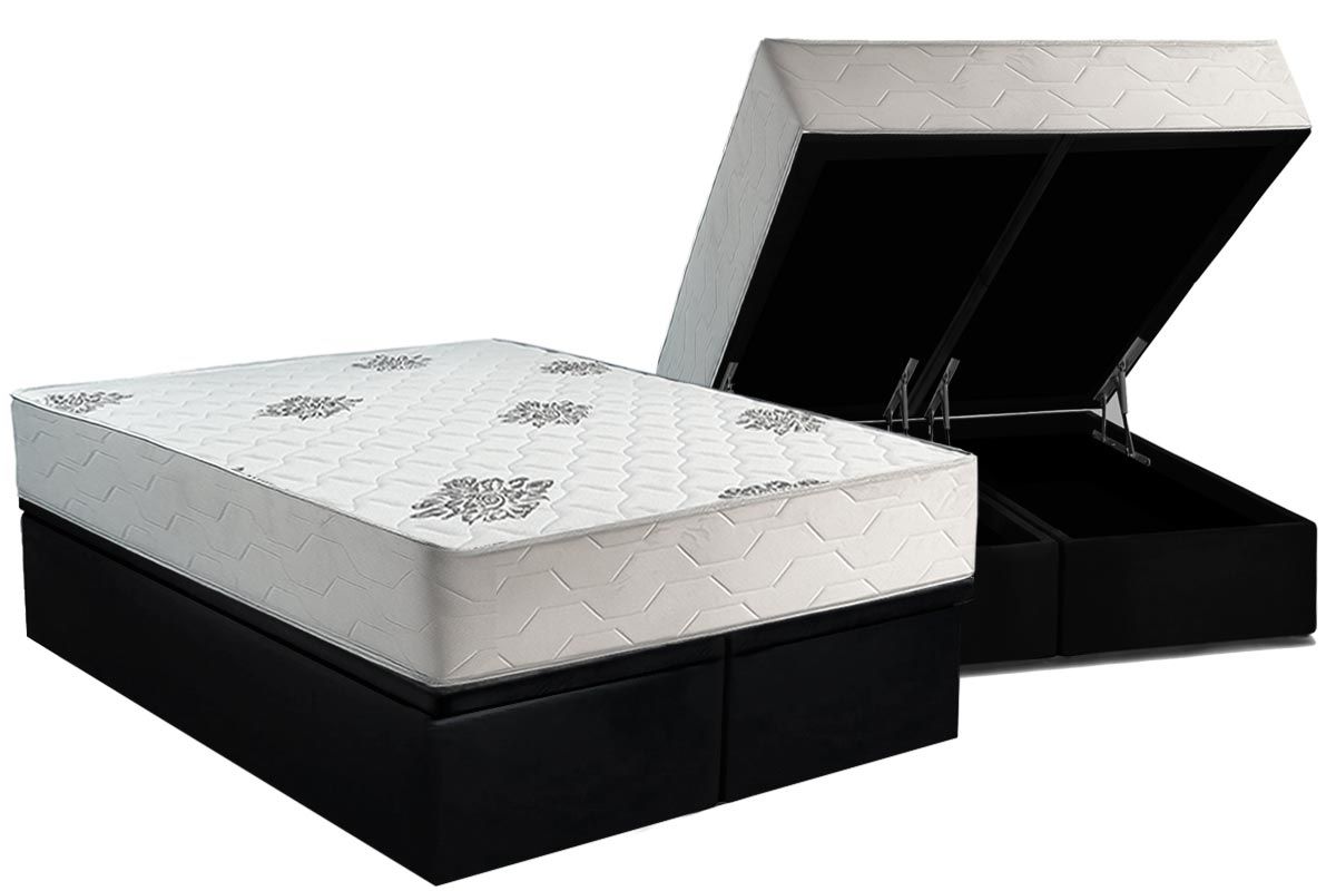Cama Box Baú CRC +Colchão Ortopédico Premium Inovaflex