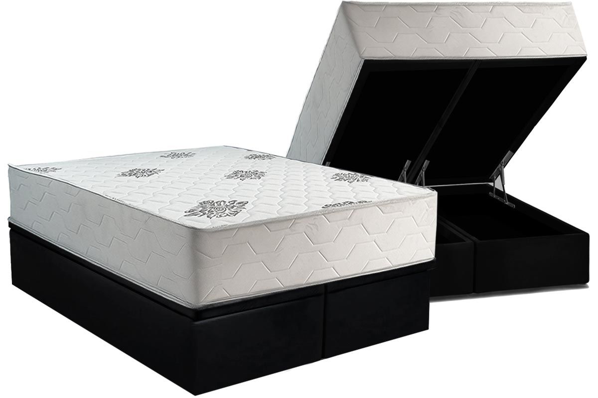 Cama Box Baú Filhão +Colchão Ortopédico Premium Inovaflex