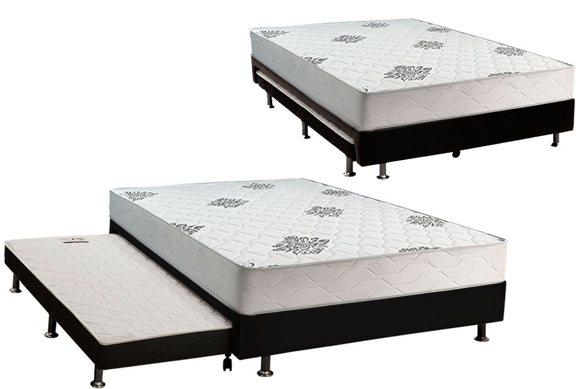Cama Box c/Aux CRC +Colchão Premium Inovaflex