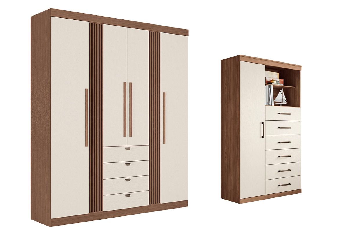Conjunto Quarto Guarda Roupa + Cômoda QC300 S. Andirá