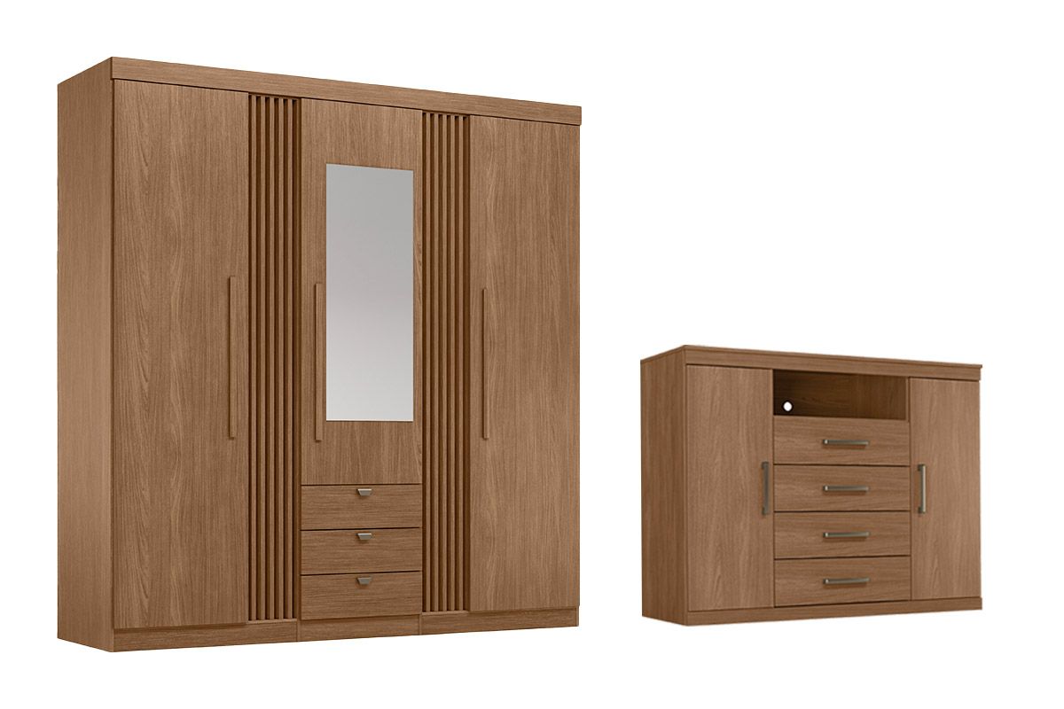 Conjunto Quarto Guarda Roupa + Cômoda QC315 S. Andirá