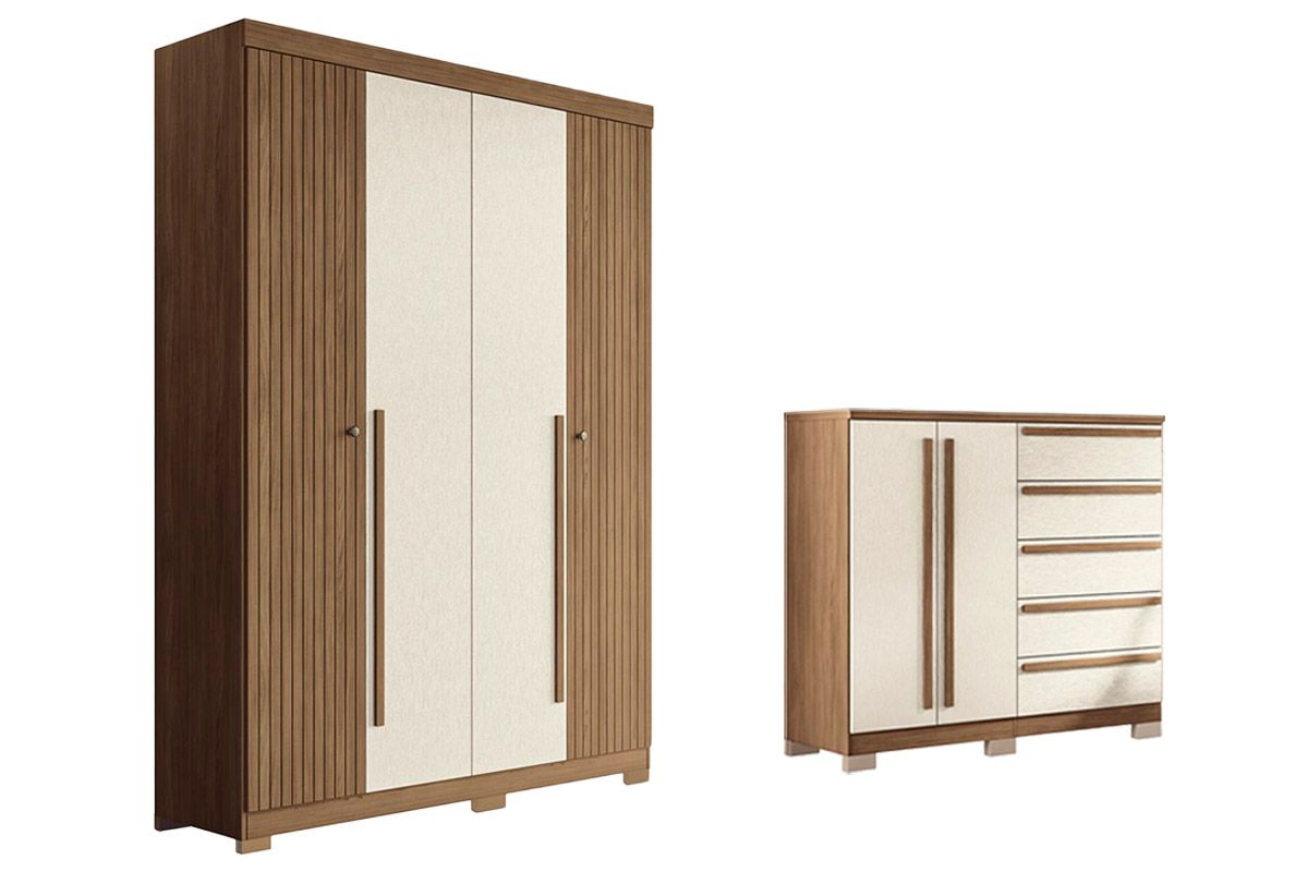 Conjunto Quarto Guarda Roupa + Cômoda QC330 S. Andirá
