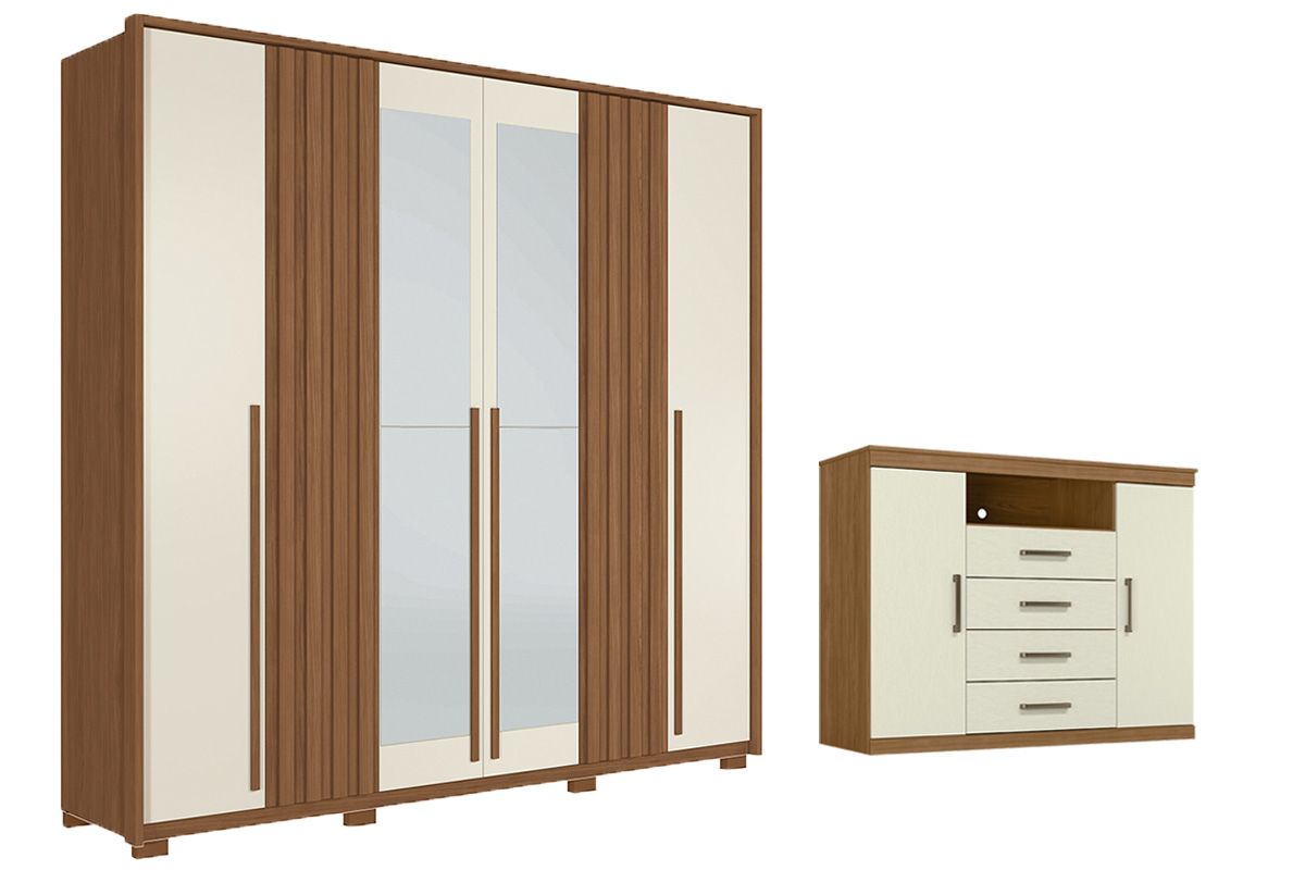 Conjunto Quarto Guarda Roupa + Cômoda QC383 S. Andirá