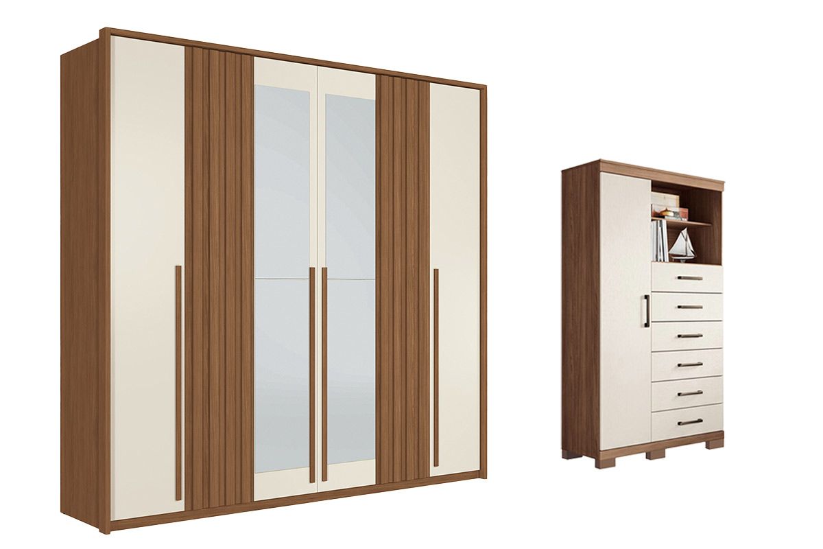Conjunto Quarto Guarda Roupa + Cômoda QC385 S. Andirá