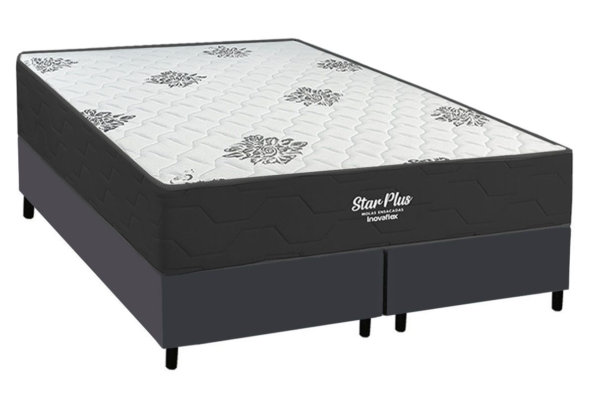 Cama Box CRC +Colchão Molas Star Inovaflex