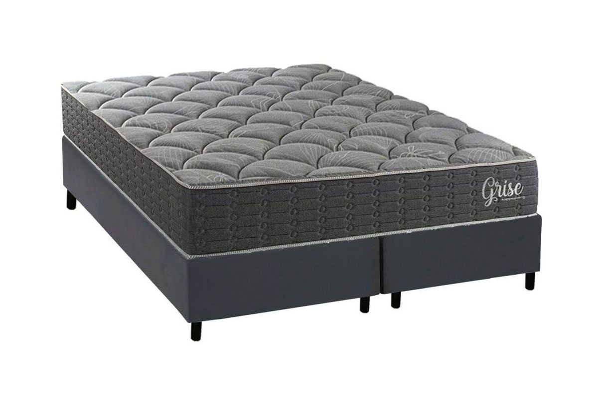 Cama Box CRC +Colchão Ortopédico Grise Kappesberg