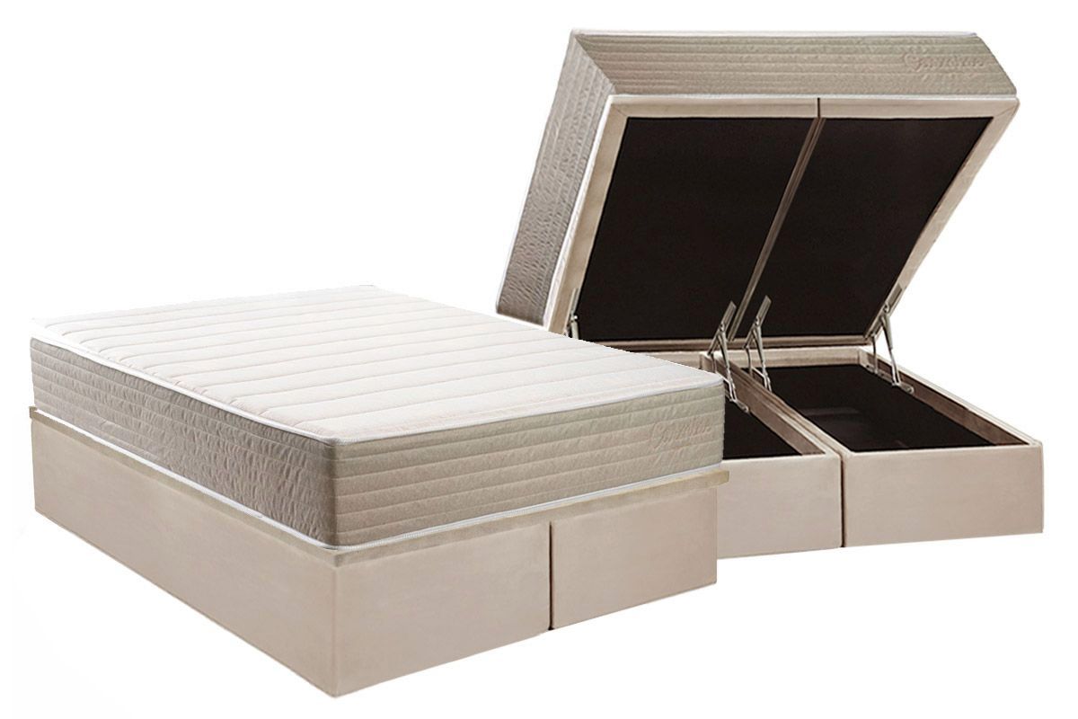 Cama Box Baú Filhão +Colchão Ortopédico Carmine Kappesberg