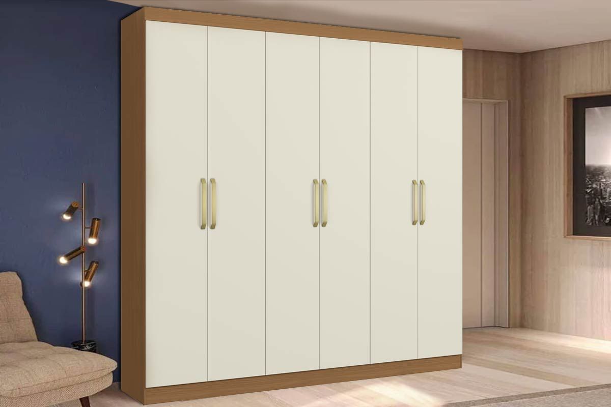 Guarda Roupa Casal 6 Portas 2Gasv ARM013 Kappesberg