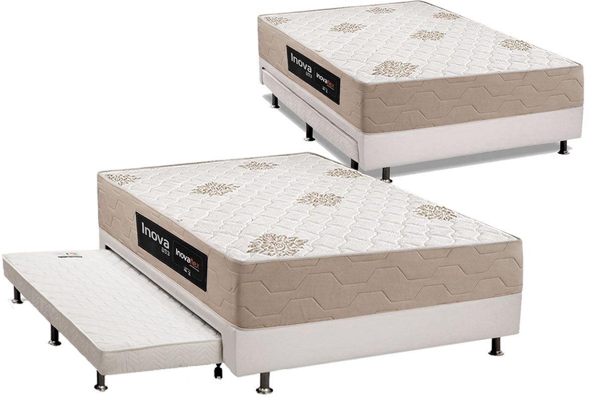 Cama Box c/Aux Filhão +Colchão Ortopédico Plus Inovaflex