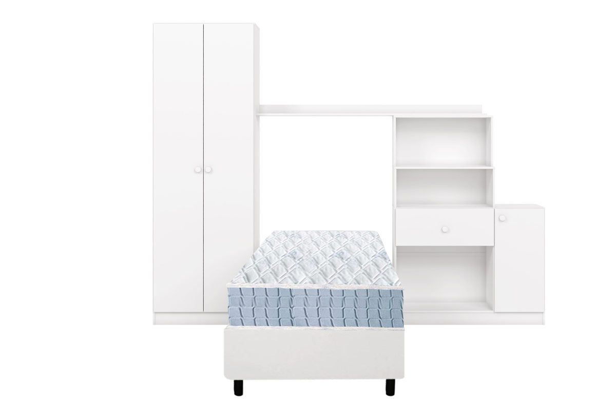 Quarto Completo Solteiro Pétala 3 Peças Henn