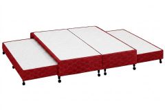 Cama Box c/2 Auxiliares Poli Wine Castor