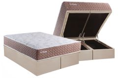 Cama Box Baú Filhão +Colchão Molas Privilege Paropas