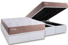 Cama Box Baú Filhão +Colchão Molas Privilege Paropas